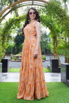 Glamours By Chansi Trendz CT 16 Multilayer Georgette Printed Gown Suppliers In India